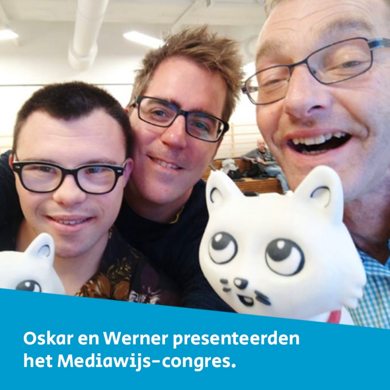 Oskar en Werner op het Mediawijs Congres